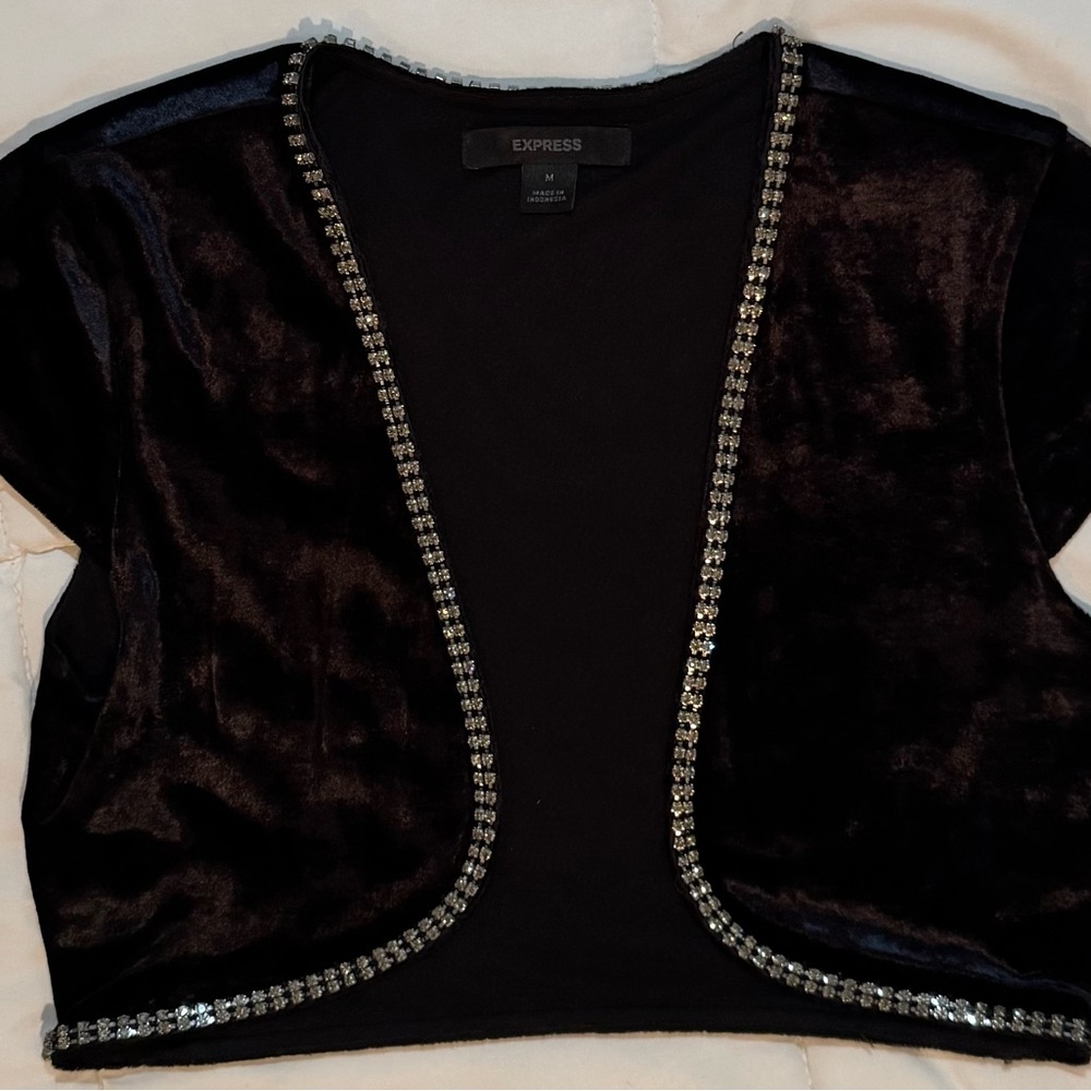 Express Black Jacket with Silver Accents
